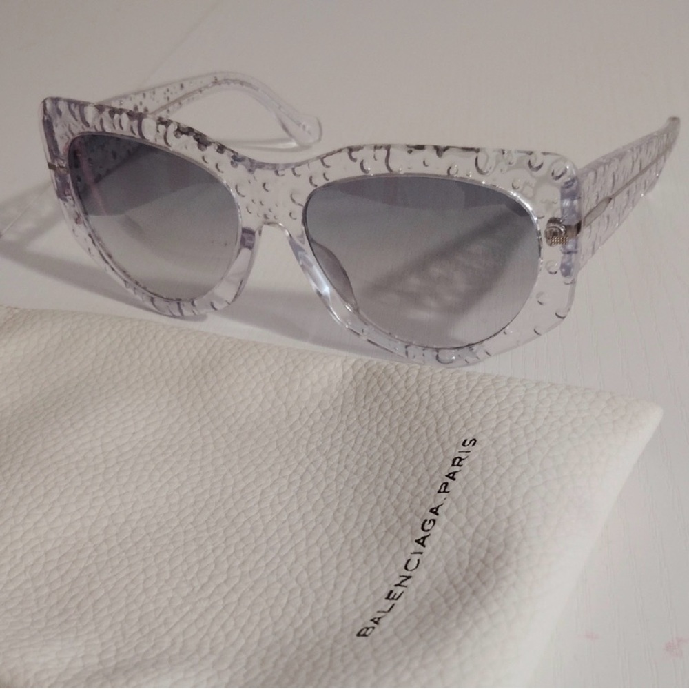 Balenciaga Women's Transparent Gray Sunglasses